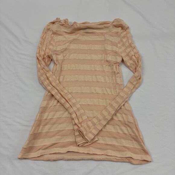 Vtg Y2K Ella Moss Cowl Neck Top M Ruched Office Siren Extra Long Sleeve Layering - Picture 9 of 9